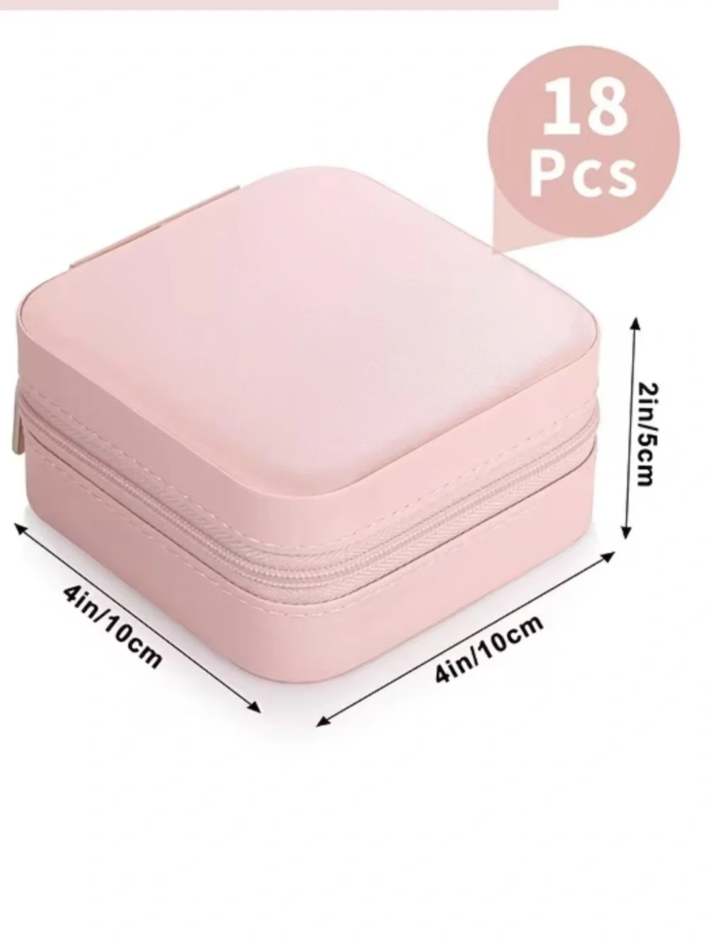 COMPACT PORTABLE FAUX LEATHER TRAVEL JEWELRY BOX ORGANIZER NIB